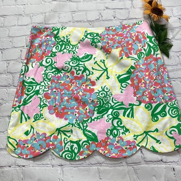 Lilly Pulitzer Mariposa Callie Scalloped Edge Skirt 8‎ - Picture 2 of 7